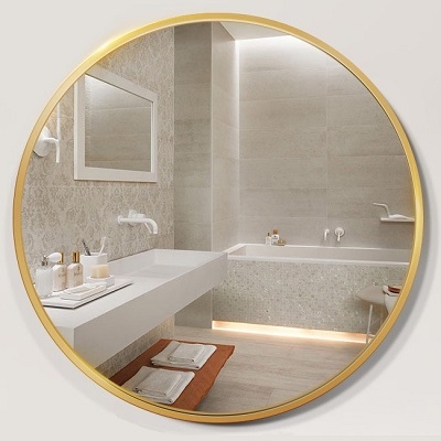 JANNT OGLEDALO fi 600, ZLATNI OKVIR, 5mm-okruglo